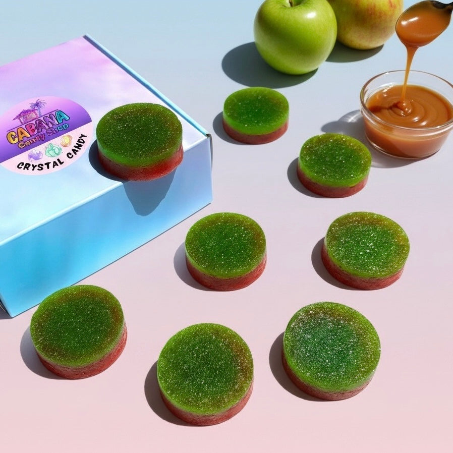 Caramel Apple Crystal Candy - 8 Mini Pieces with Caramel Sauce