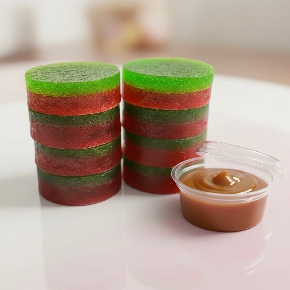 Caramel Apple Crystals Candy - 8 Mini Pieces with Caramel Sauce