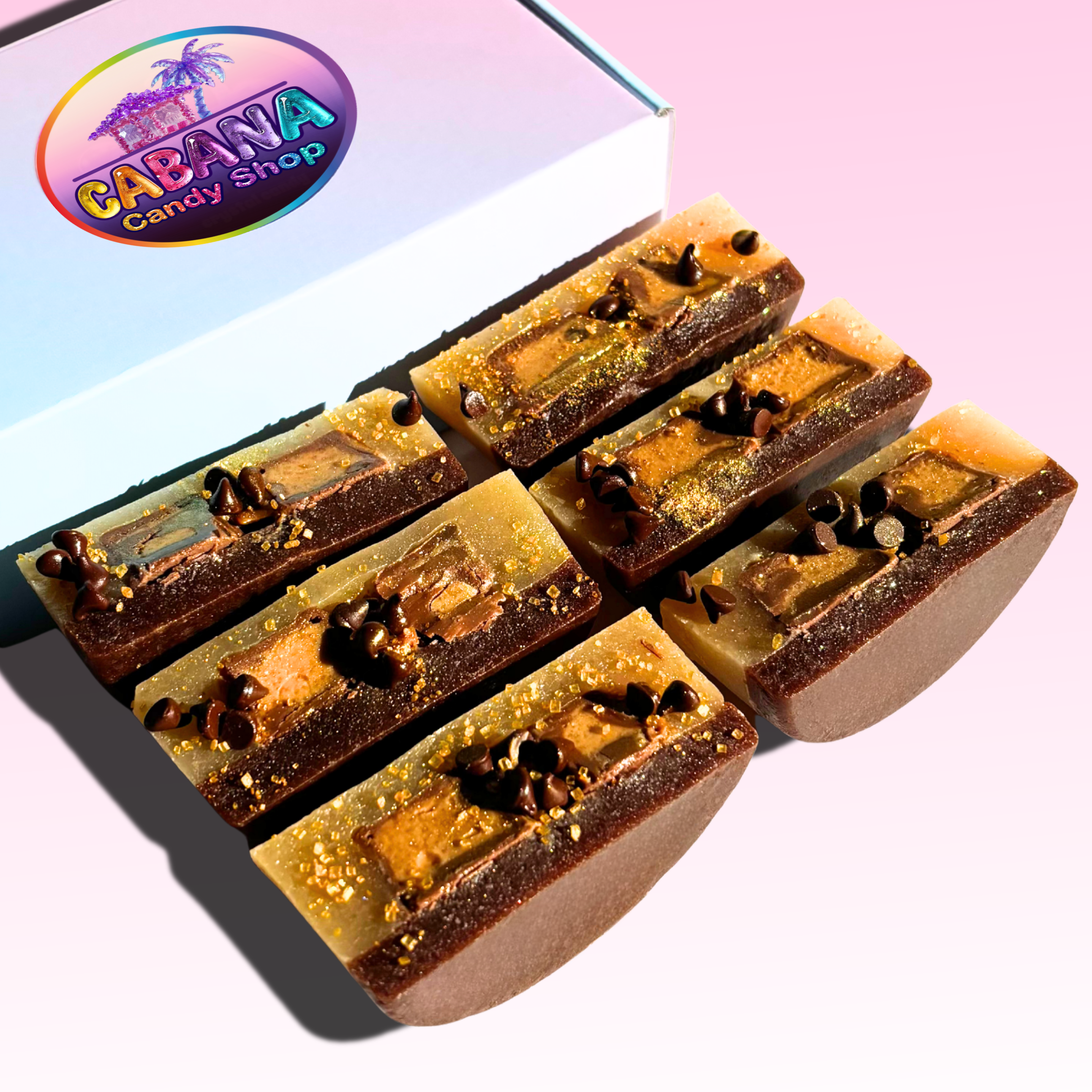 Caramel Choco Pods Crystal Candy with Peanut Butter Cups | 6 Pieces