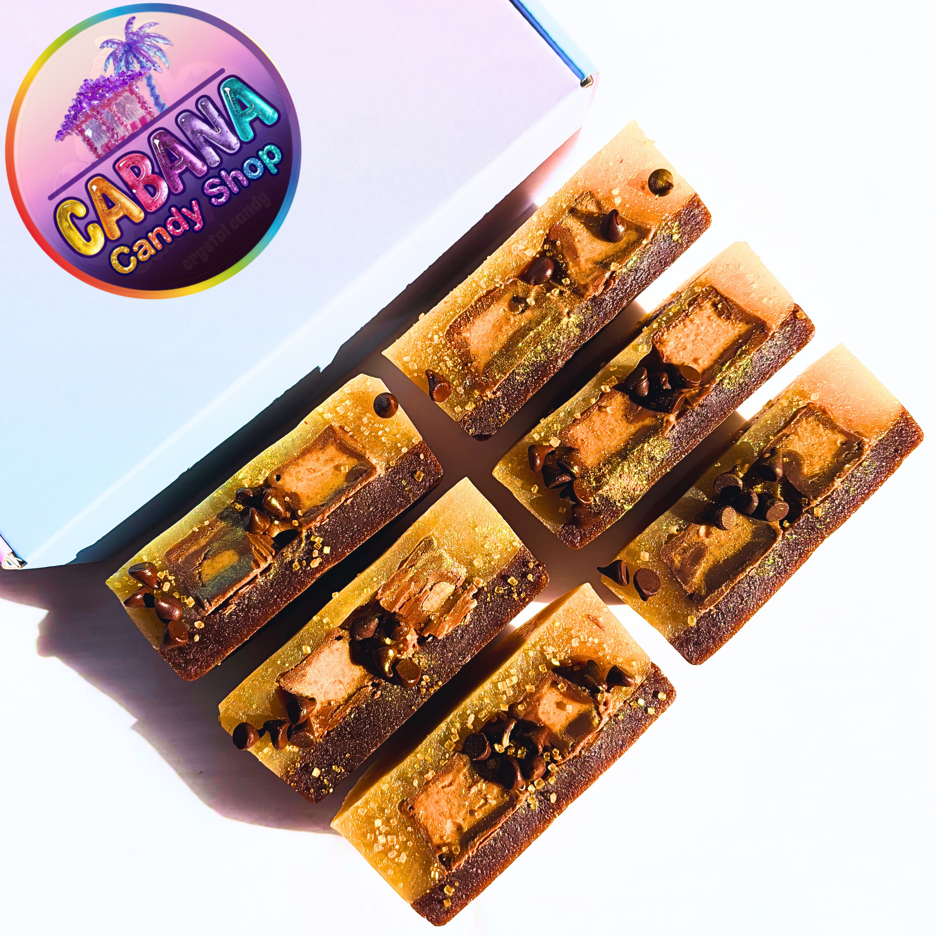 Caramel Choco Pods Crystal Candy with Peanut Butter Cups | 6 Pieces