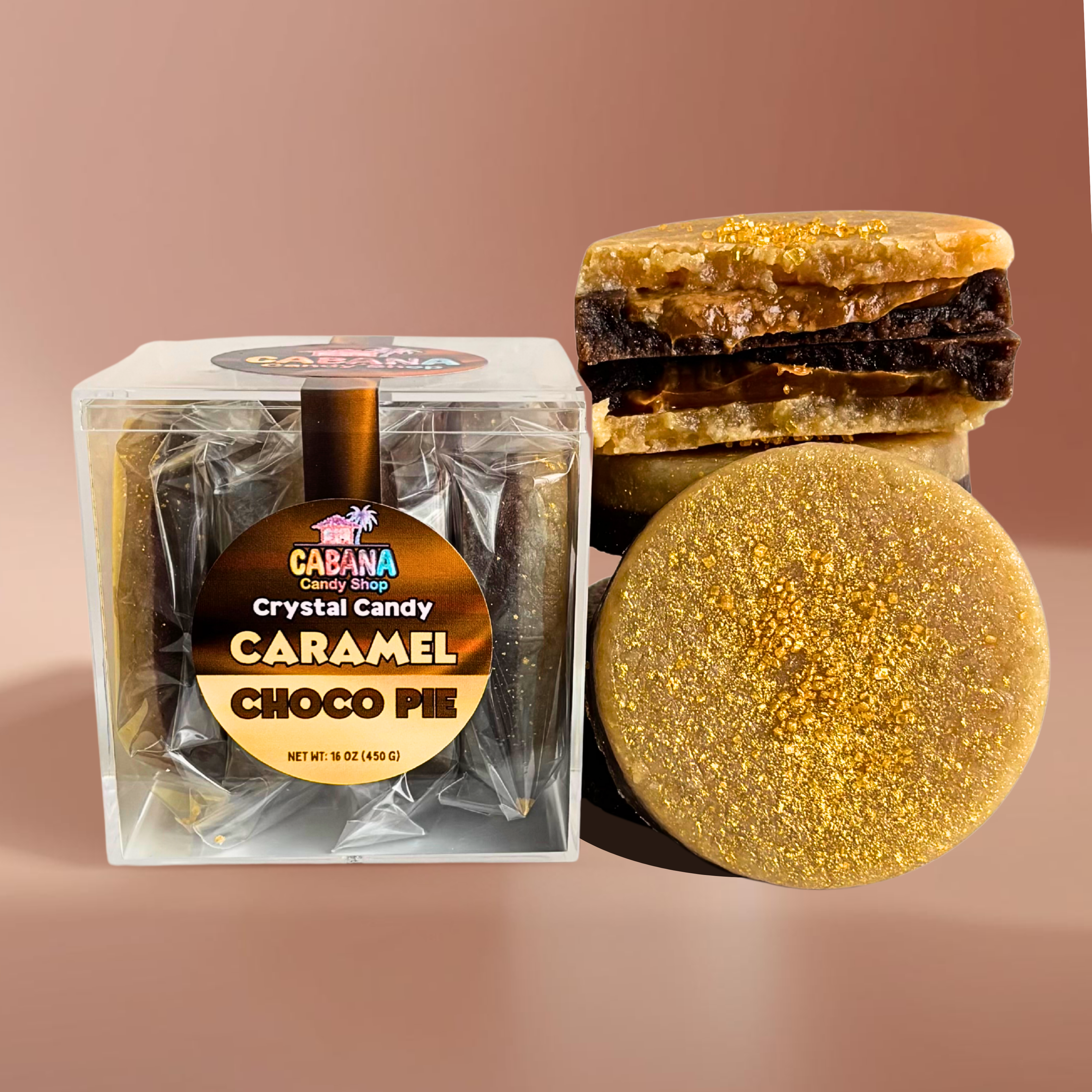 Caramel Choco Pie Crystal Candy | 4 Pieces