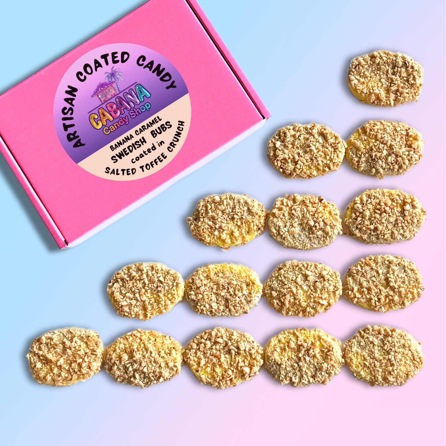 Coated Swedish Candy - Banana Caramel BUBS in Salted Toffee