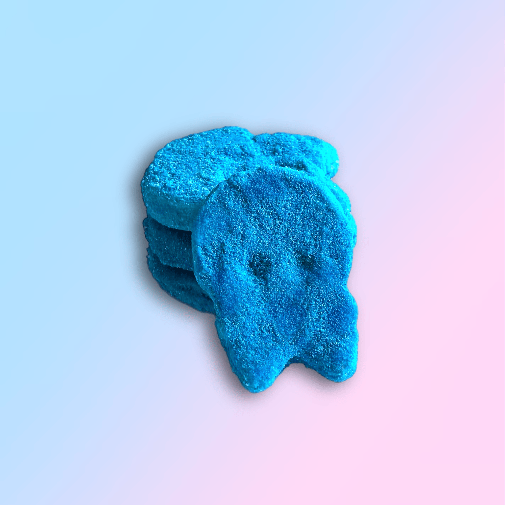 Coated Swedish Candy - Bubblegum BUBS in Sour Blue Raspberry
