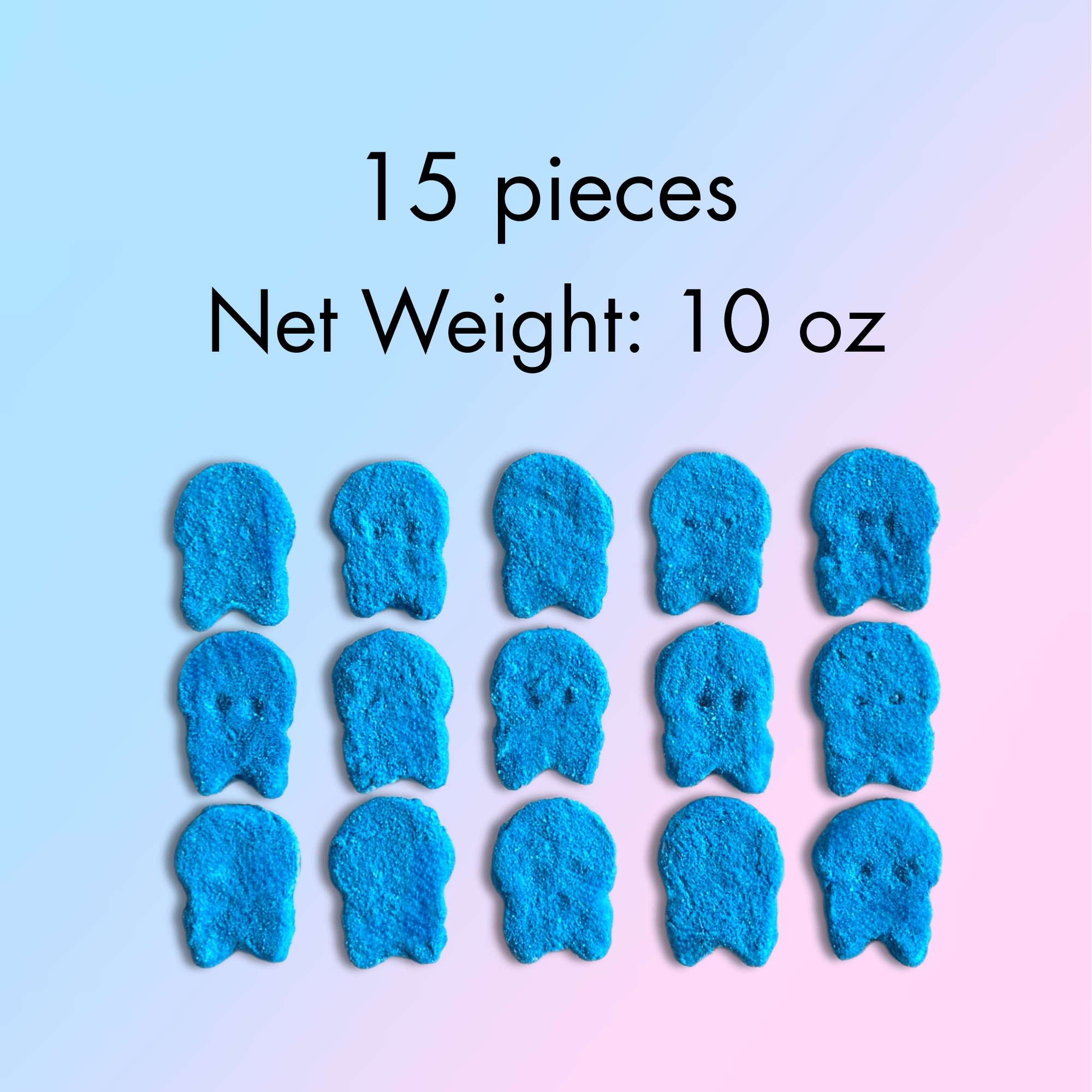 Coated Swedish Candy - Bubblegum BUBS in Sour Blue Raspberry