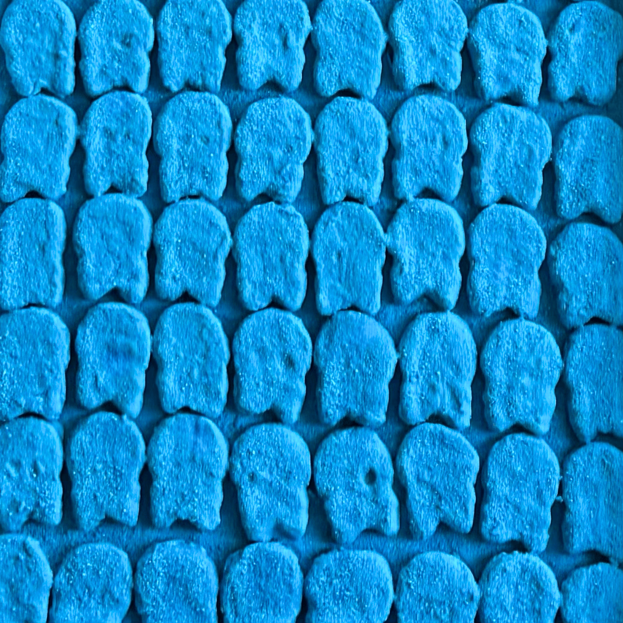 Coated Swedish Candy - Bubblegum BUBS in Sour Blue Raspberry